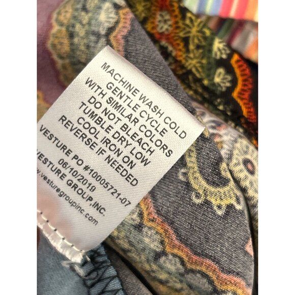 Chenault Women's Paisley Print 3/4 Sleeve Top Size 18/20 Retro Y2K Festival - Picture 6 of 6